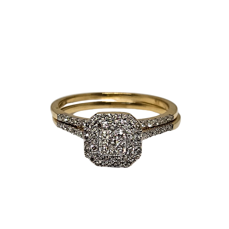 10k engagement ring 0.40ct diamonds yellow gold