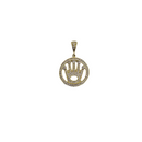 10K Gold Crown Pendant New