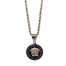 Striking 10K Yellow Gold Medusa Pendant – A Bold Symbol of Luxury