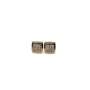 10K Yellow Gold Stud Earrings with Zirconia NEW