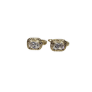 10K Gold stone Greek design Earring