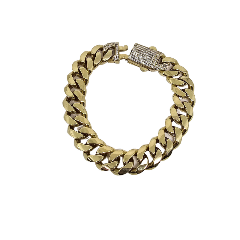 10k 13mm Miami Cuban Link Zirconia Lock