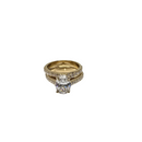 Beautiful Eternal Duo: 3.03CT Lab Diamond Engagement Rings in 14K Yellow Gold SR-34242