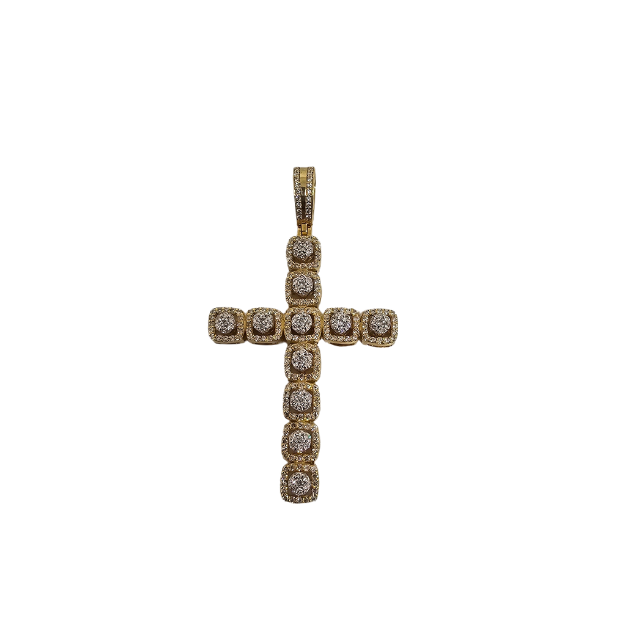 10k Pendant cross 1.00ct Diamonds i  NEW