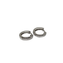 10k or blanc design grecque boucle d"oreilles huggies
