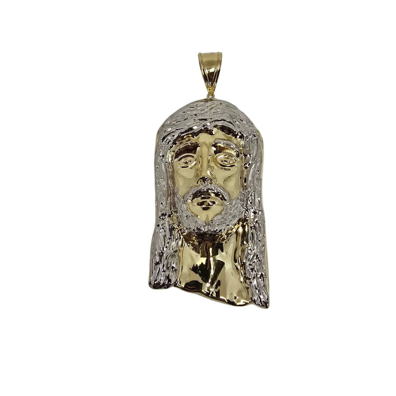 10k Gold Jesus Pendant jumbo back closed