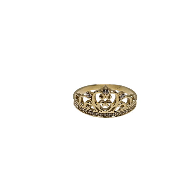 10k Gold Princess Crown Ring