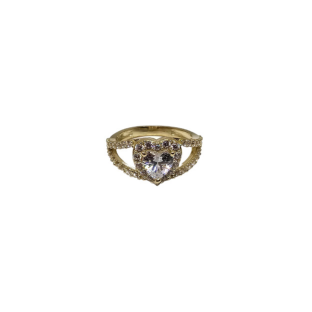 10k Gold  Women Heart  Ring New cali-100