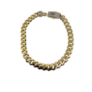 Bracelet Monaco 8 mm en or jaune 10k