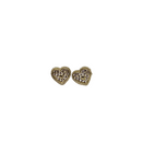 10K Yellow Gold Heart Stud with Zirconia