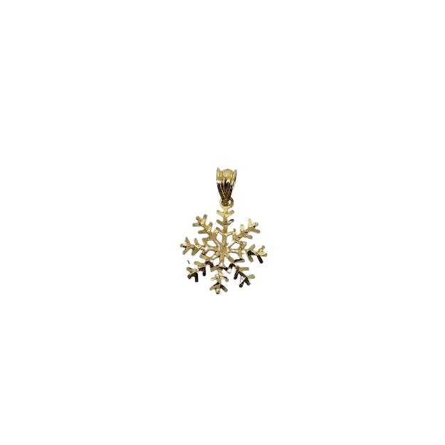 10k Gold pendant Snowflake New