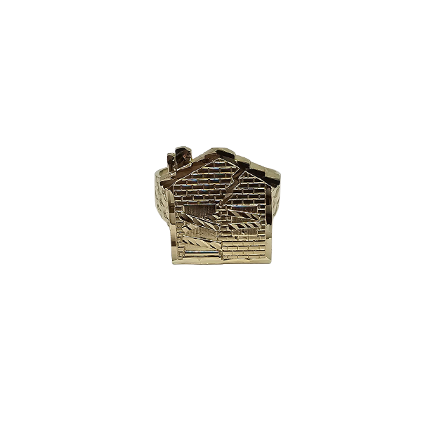 10k Gold Trap house Ring