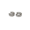 10K white gold Earrings Huggies NEW- MBS-040