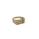 10k gold nugget with zirconia stones  Men Ring MBS-814