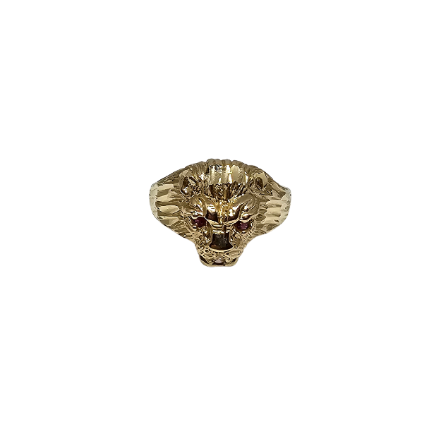 10k Gold Lion  Men Ring