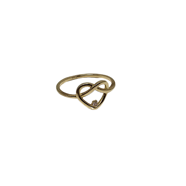 10k Gold Heart Women Ring New