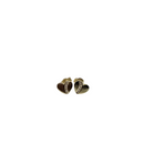 Boucles d'oreilles 10k OR jaune en forme de coeur avec du zircon