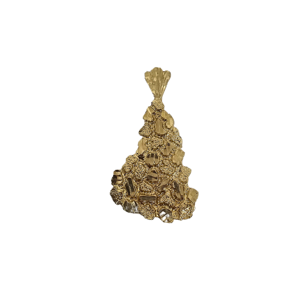 10k Gold pendant Nugget New