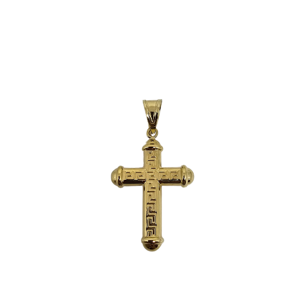 Pendentif Croix meduse  en or 10k CP017