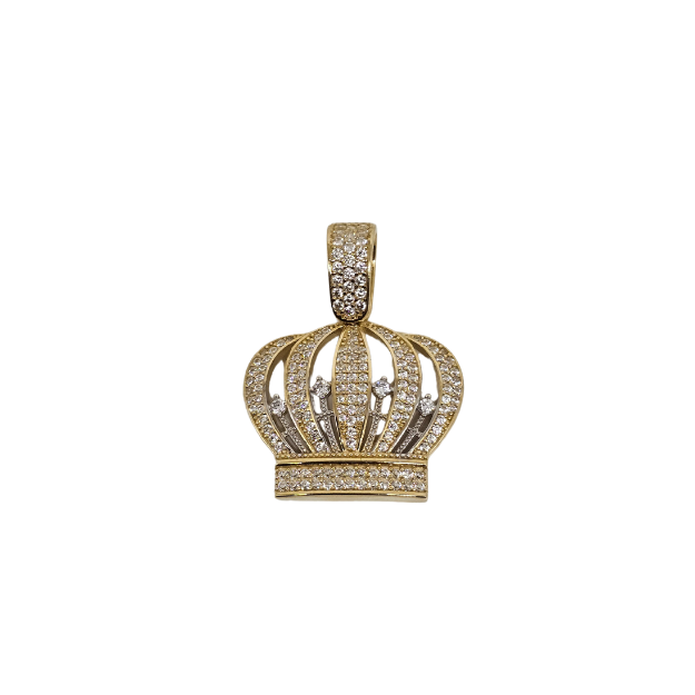 10k Gold pendant Crown New