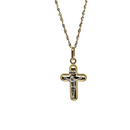 Chaîne en or 10k avec pendentif croix en or jaune Nouveau
