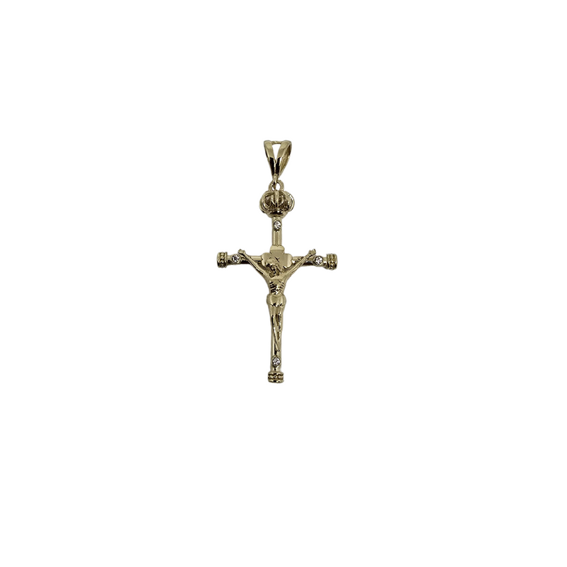 Sleek Gold Cross Pendant in 10K – Bold Faith, Modern Style
