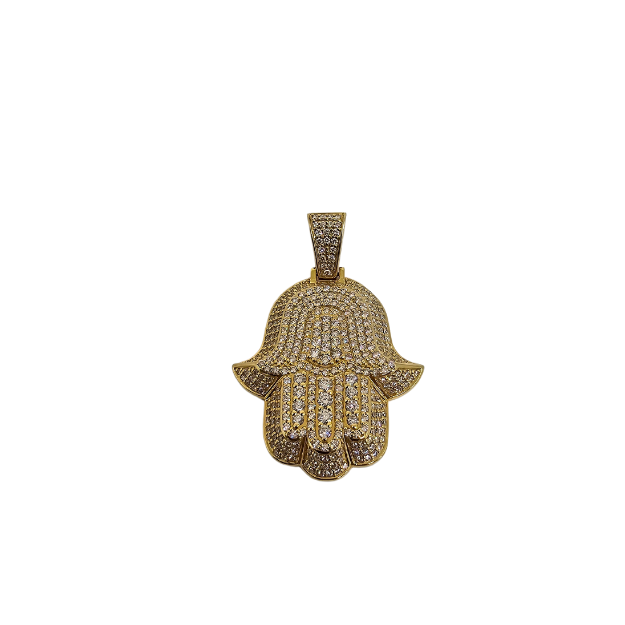 10k Hamsa 1.34ct Diamants NOUVEAU