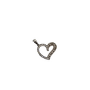 10k Heart Medusa White Gold Pendant