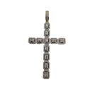 10k1.92ct diamond  VVS/VS emerald Cross