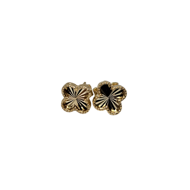 10k Flower Earring Yellow Gold