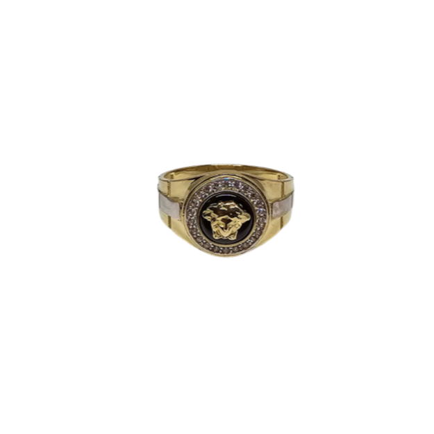 10k Gold  Medusa Men Ring