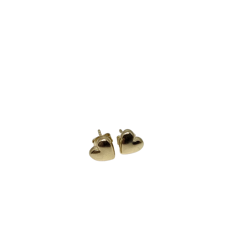 10k Yellow gold heart shape earring new MBS-066