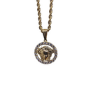 Rope Chain  10kt + Medusa Pendant 10 Karat