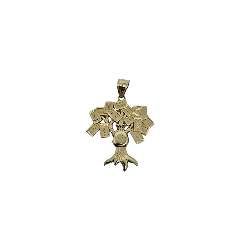 Money tree - 10K Gold  Pendant
