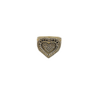 Radiant Heart: 10K Yellow Gold Ring with Zirconia Accents
