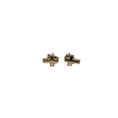 10k Yellow Gold Cross  earrings NEW