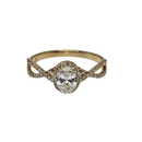 14k Bague Infinity 0.50ct Oval VS Diamonds