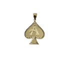 Pendentif en or 10k A of spade Lucky