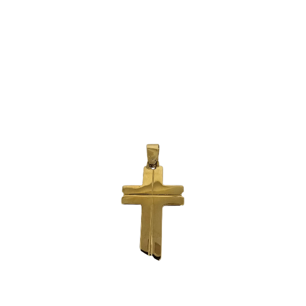 18k Gold  Cross  Pendant Elie