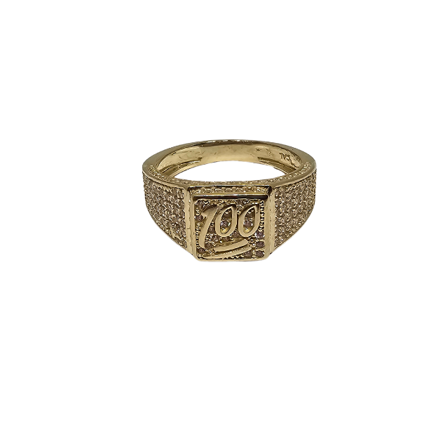 10K Gold One Hundred Ring New CAL-012