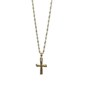 10k Gold Chain with Yellow Gold Cross Pendant New