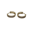 Gilded Hug: Sleek 10K Yellow Gold Earrings