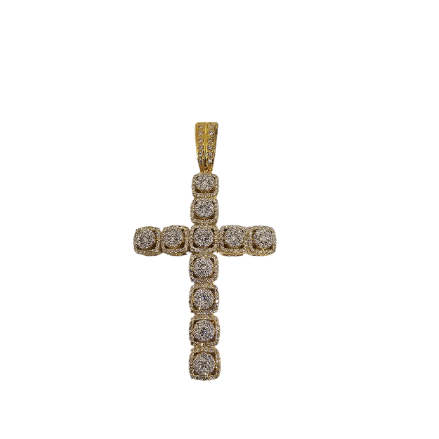 10k Cross Pendant  2.25ct Diamonds si  NEW