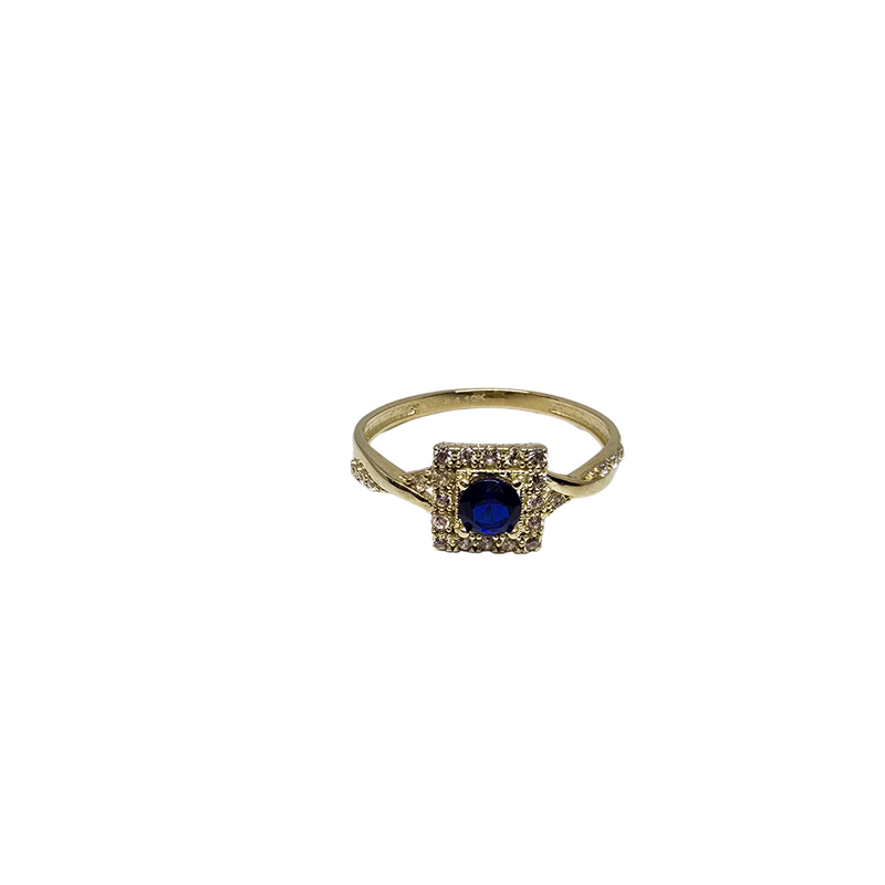 10k gold blue stone ring