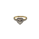 Beautiful Heart  shape 1.30CT Lab Diamond  Rings in 10K Yellow Gold
