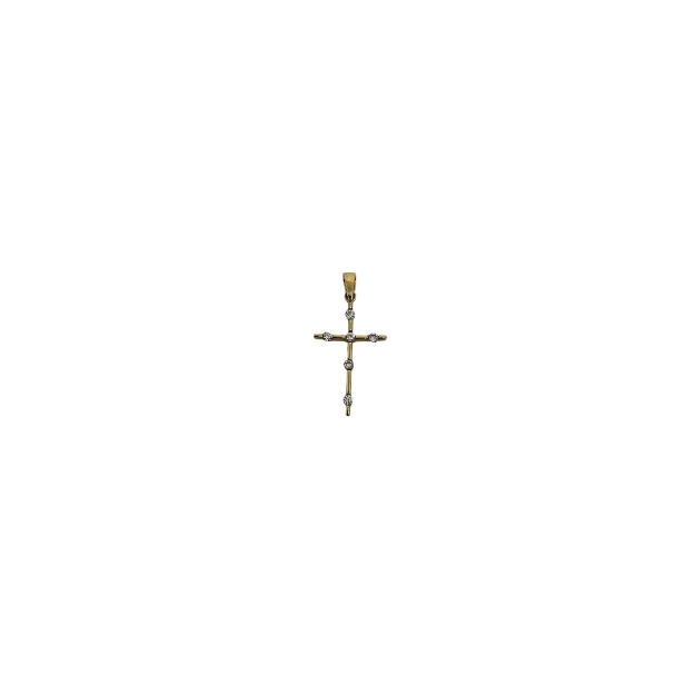 Pendentif croix en or 10k Edgardo