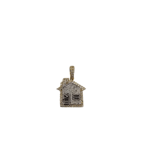 10k Trap House Pendant  0.75ct Diamonds si NEW