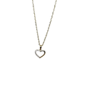 10K Gold Singapore Chain+ 10K Gold Micro  Heart Pendant