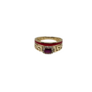 10k Gold Medusa red design Women Ring New