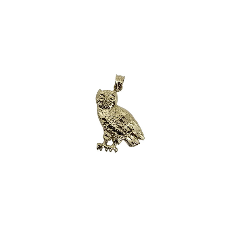 Owl - 10K Gold  Pendant